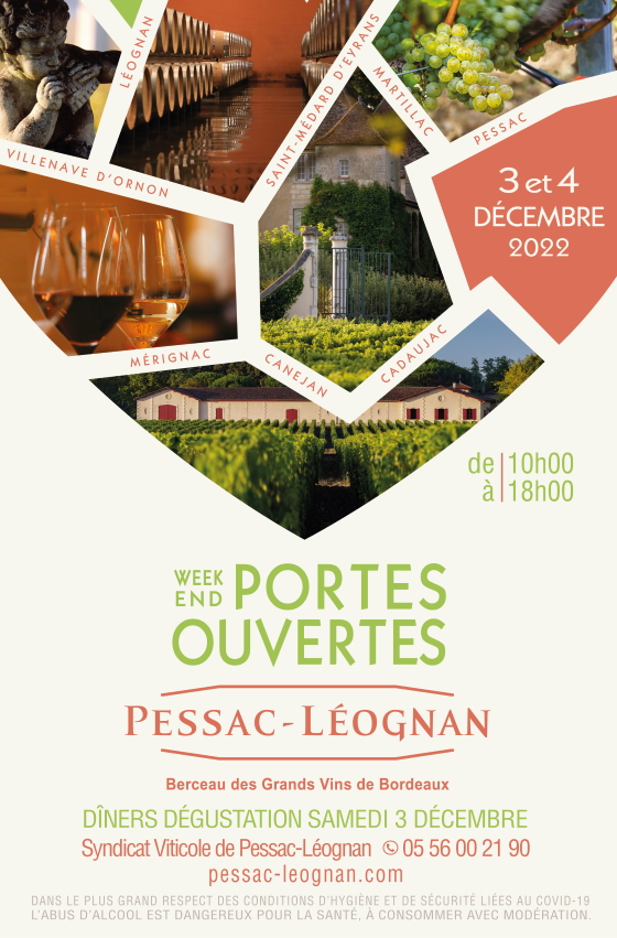 Lire la suite à propos de l’article PORTES OUVERTES DES PESSAC-LÉOGNAN ! Le Château Pont Saint-Martin vous accueil les 3 et 4 décembre !